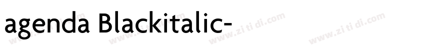 agenda Blackitalic字体转换